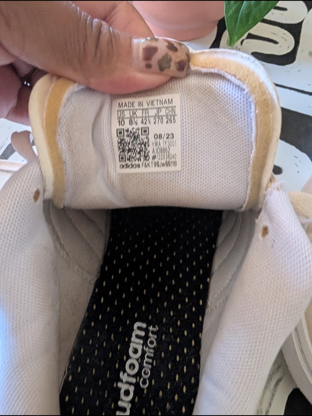 adidas Suede Casual Sneakers in Light Beige and White - Picture 5 of 8